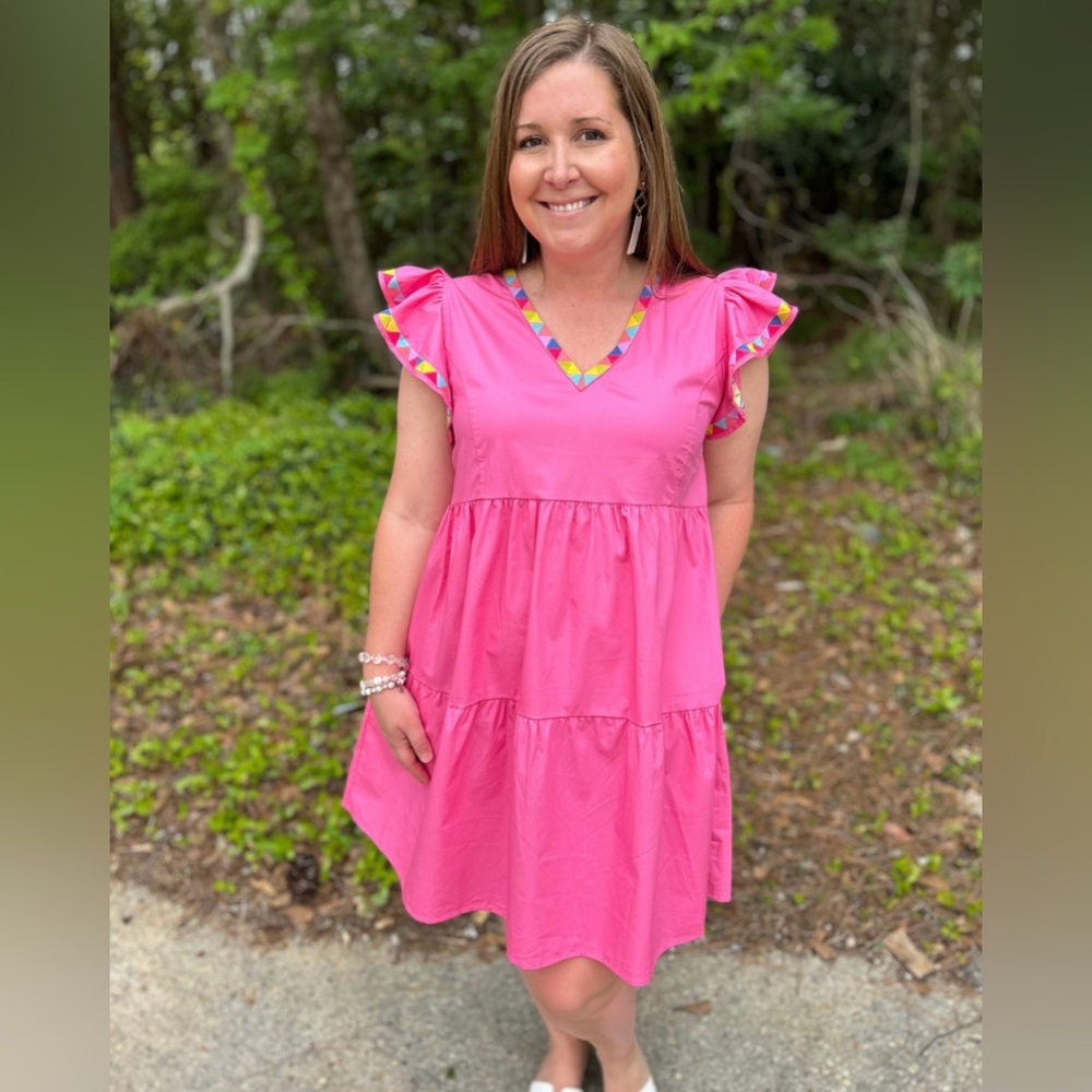 Super fun flirty pink dress!
